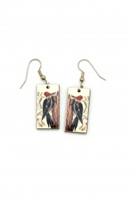 Red Head Woodpecker Earrings